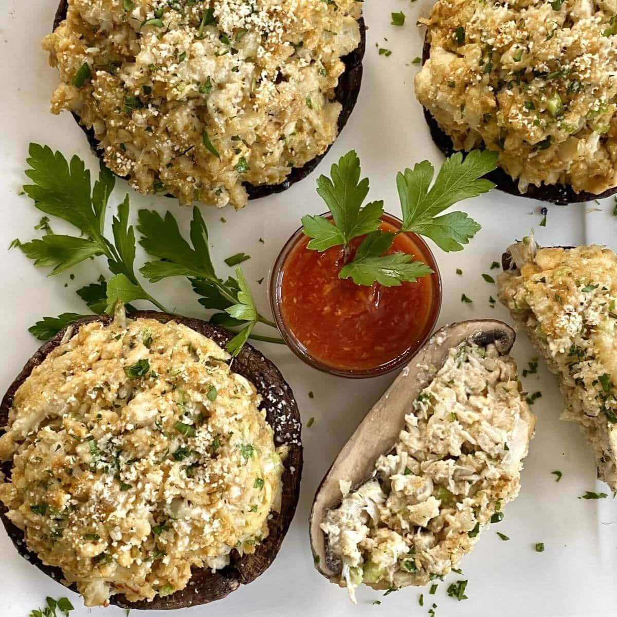 Crab Stuffed Portobello Mushrooms