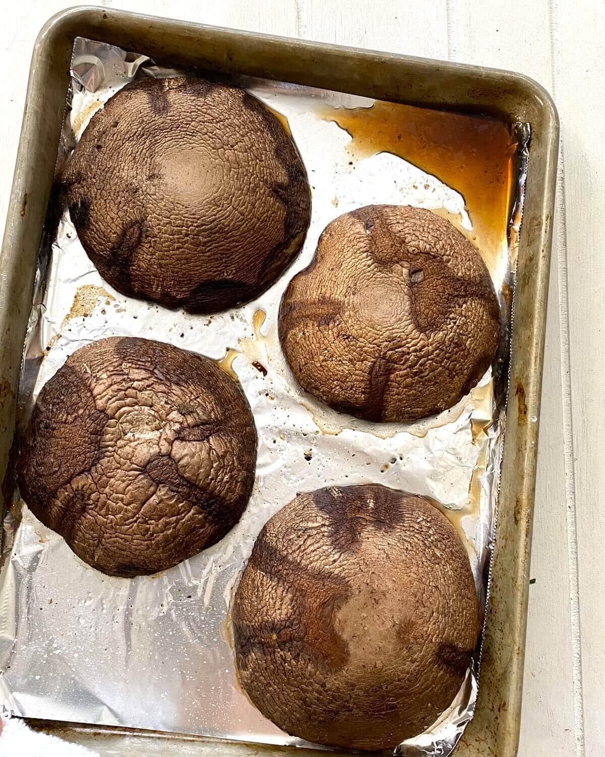 roasted portobello mushroom caps.