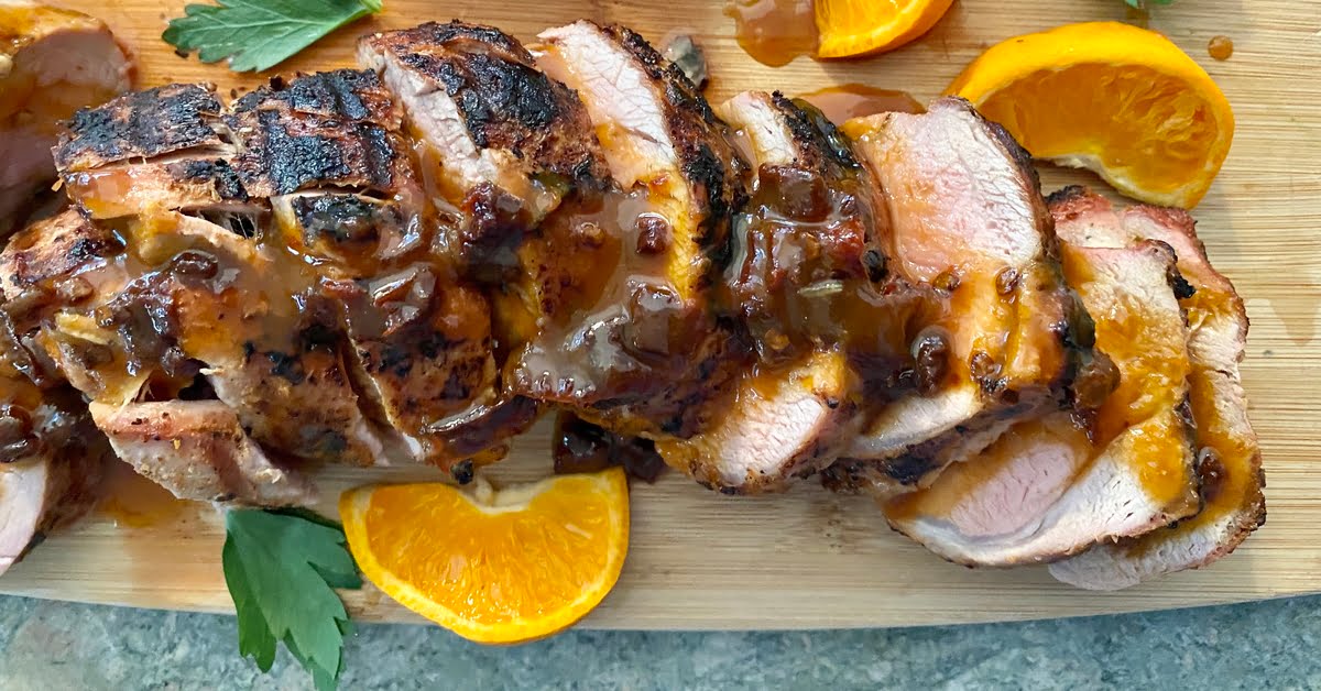 Pork with Chipotle Honey Orange Sauce