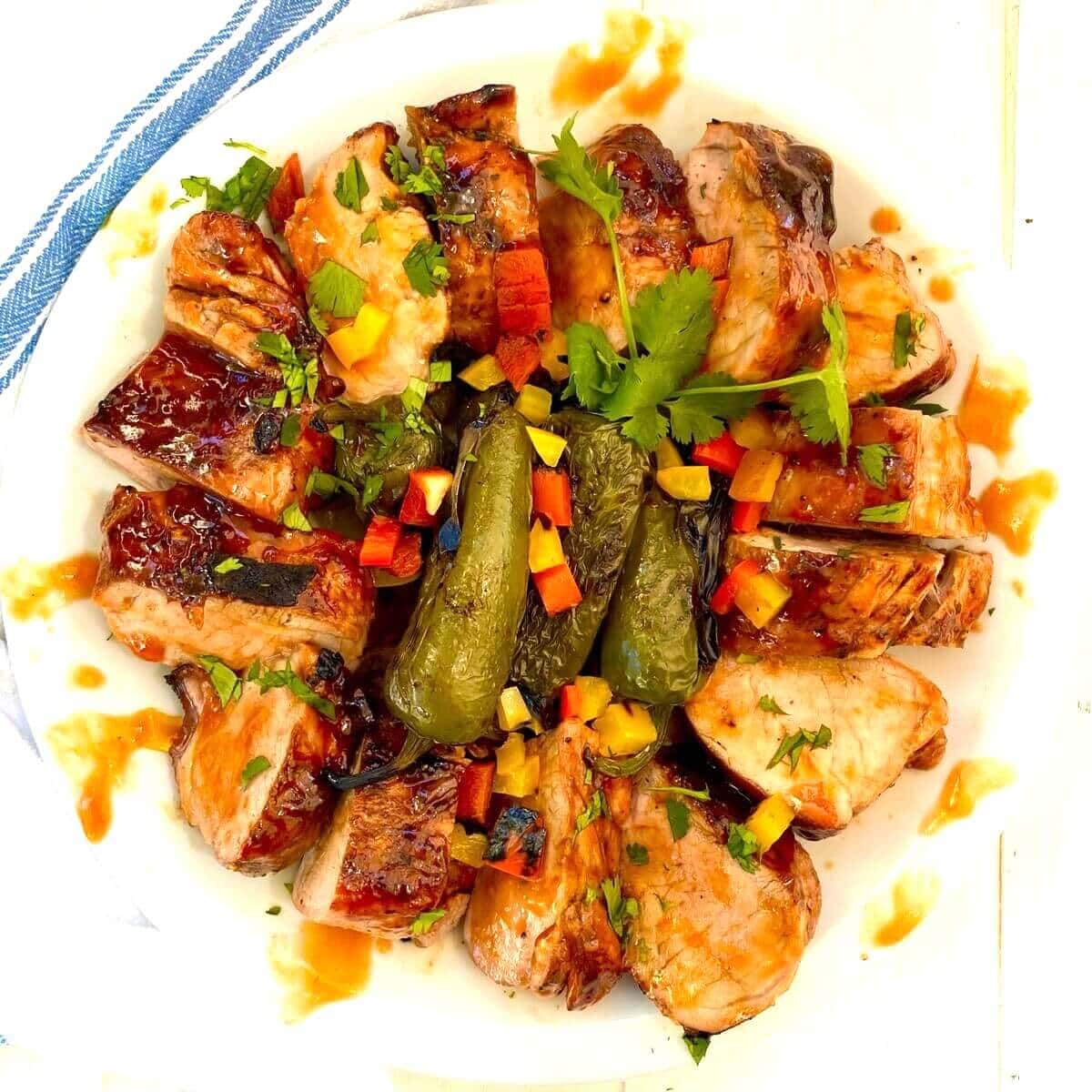 Pepper Jelly Glazed Pork Tenderloin