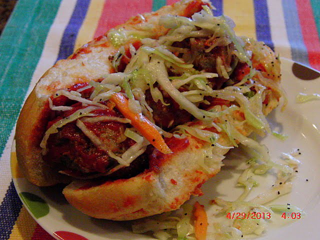 Sweet and Tangy Meatball Hoagie