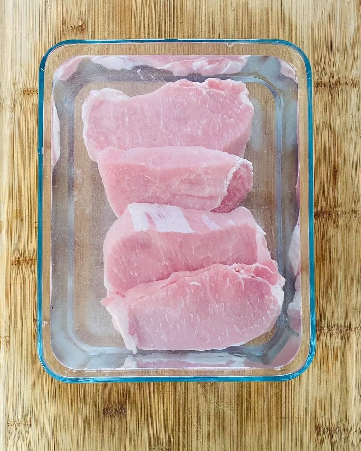 brining pork chops.