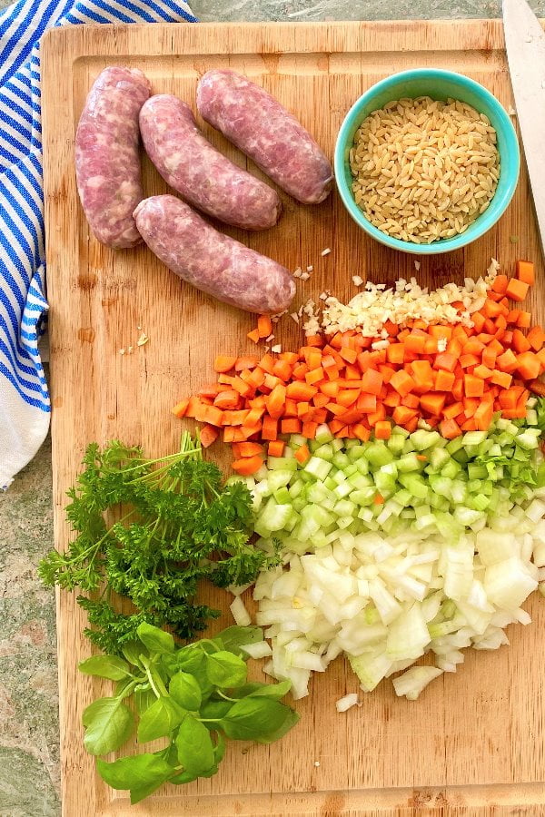 ingredients for pasta e fagioli