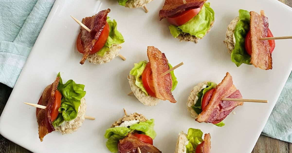 BLT Bites | Mini Bacon, Lettuce and Tomato Sandwiches