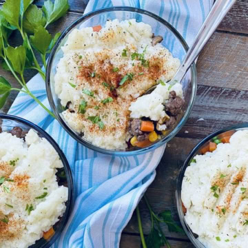 single serve ground turkey shepherd's pie