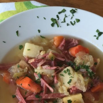 corned beef and cabbage soup.