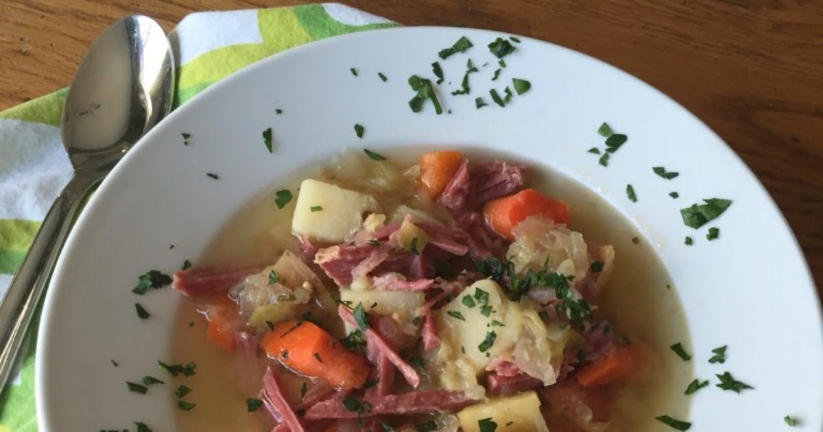 Corned Beef Soup {Slow Cooker}