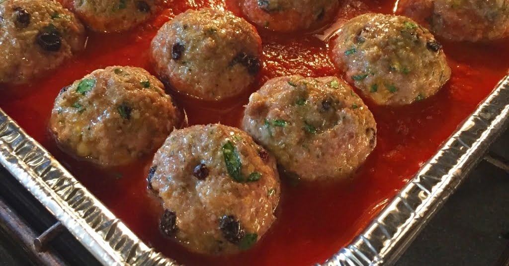 Sicilian Meatballs with Basil Marinara