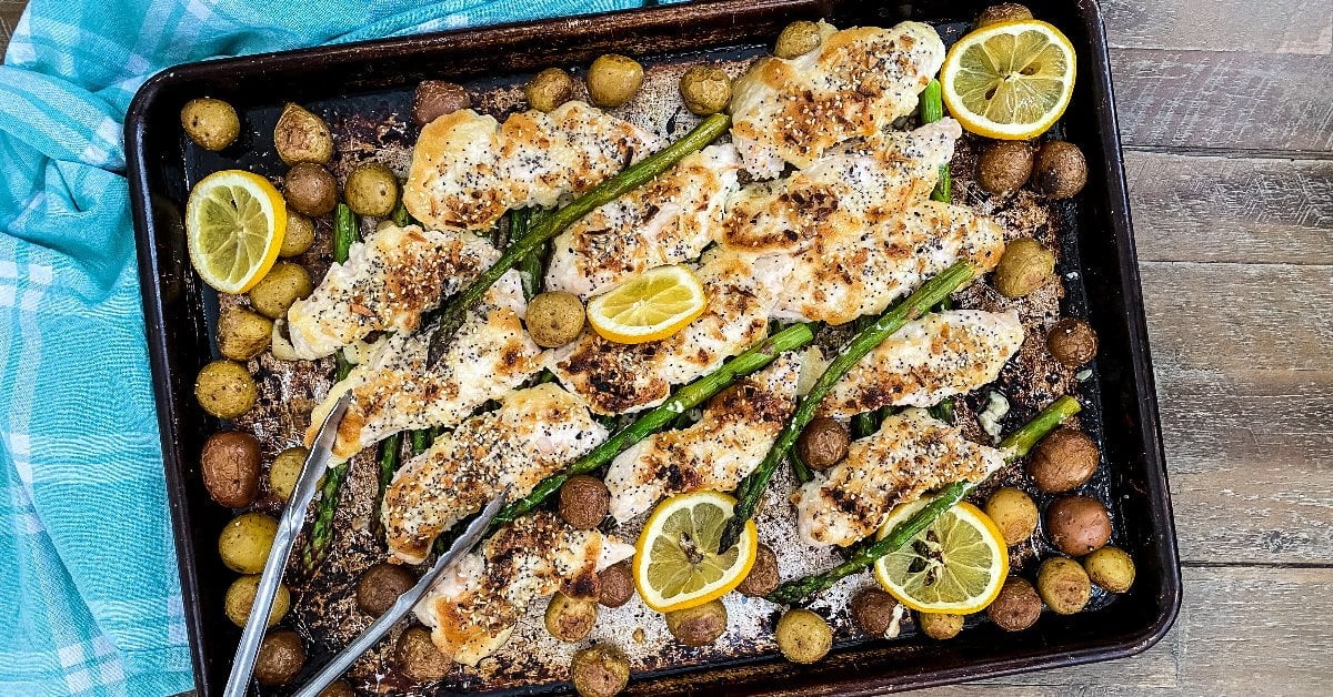 Everything Bagel Chicken Sheet Pan Dinner