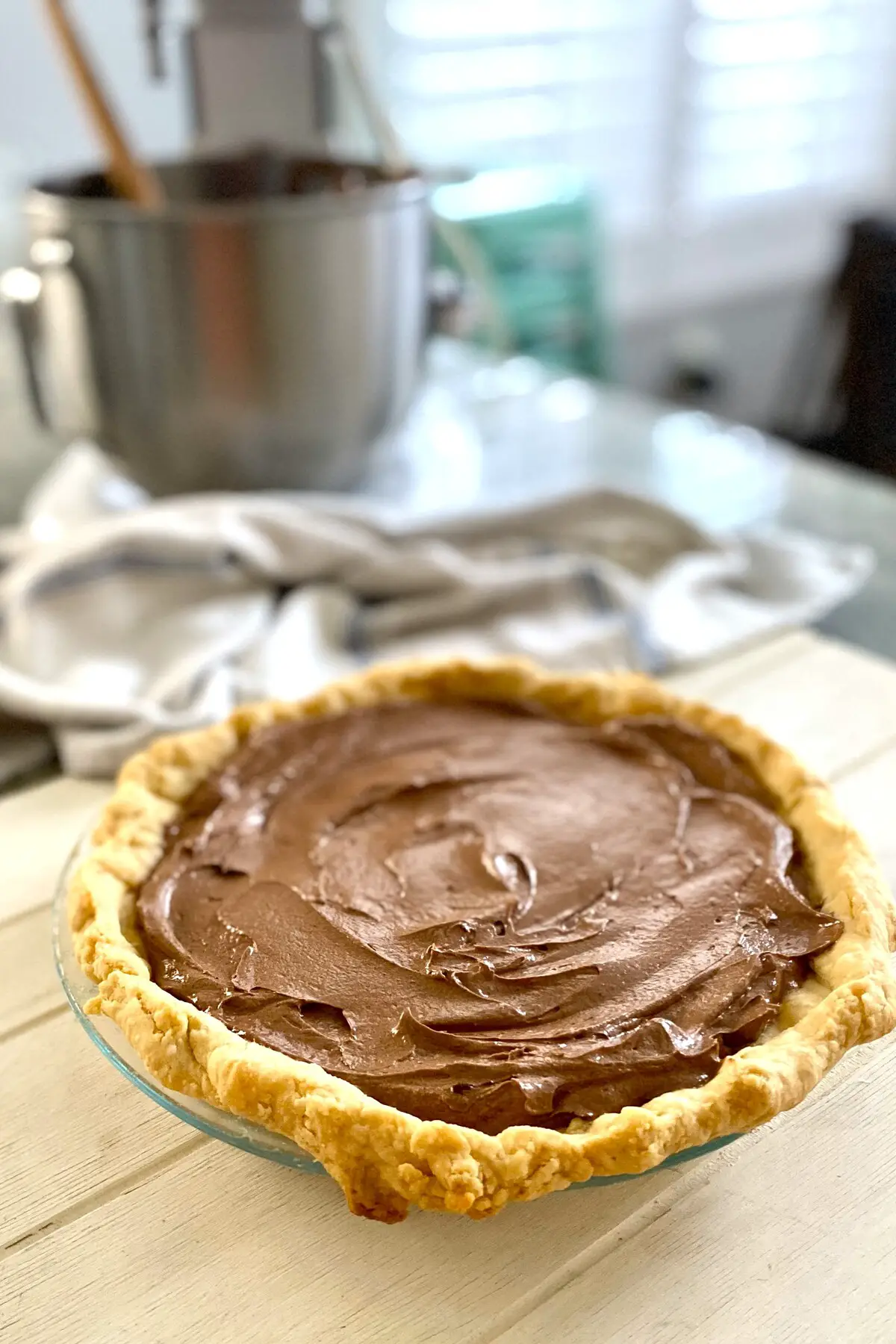 a whole French silk pie.