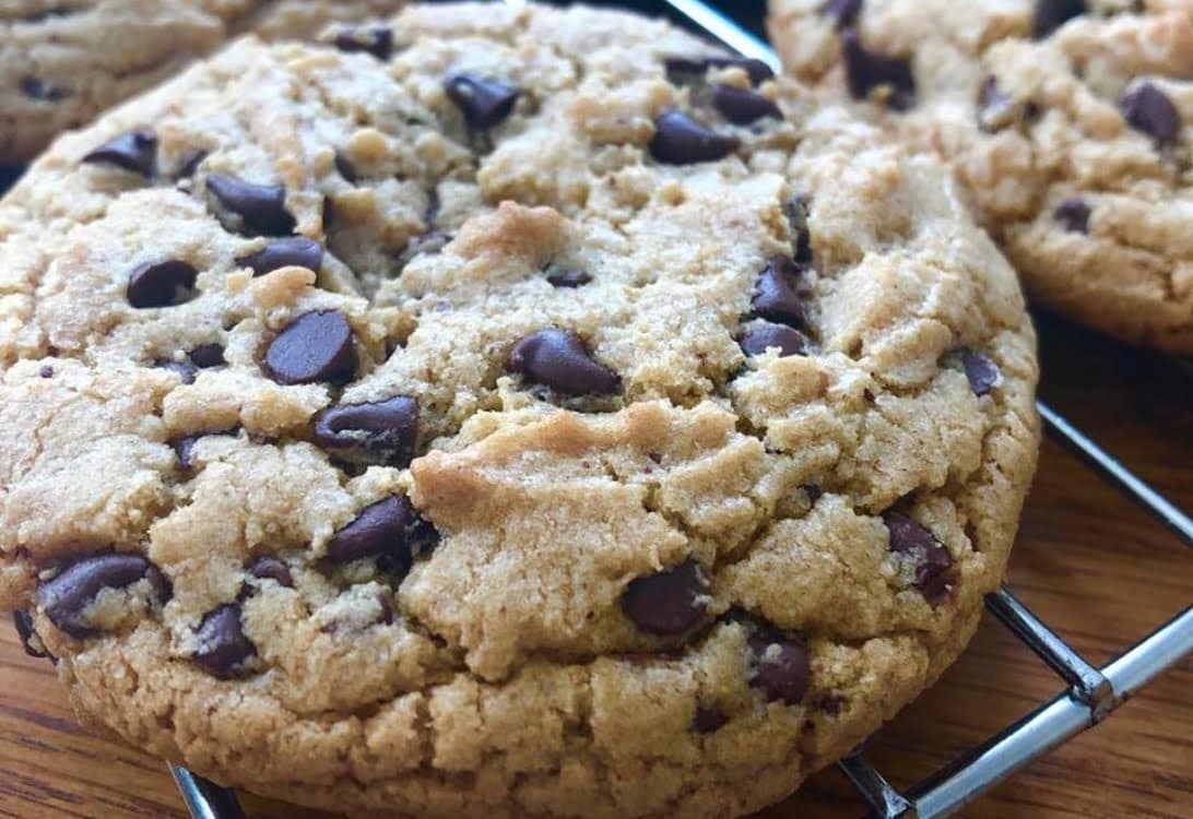 Almond Butter Chocolate Chip Cookies {Crispy & Chewy}