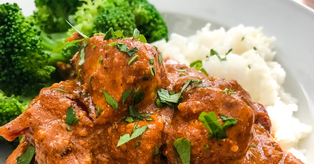 Naan with Butter Chicken
