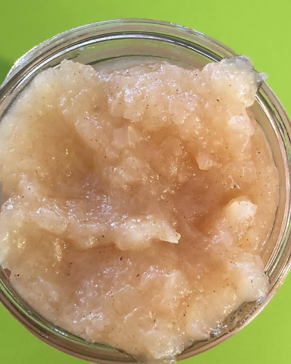 chunky applesauce with cinnamon.