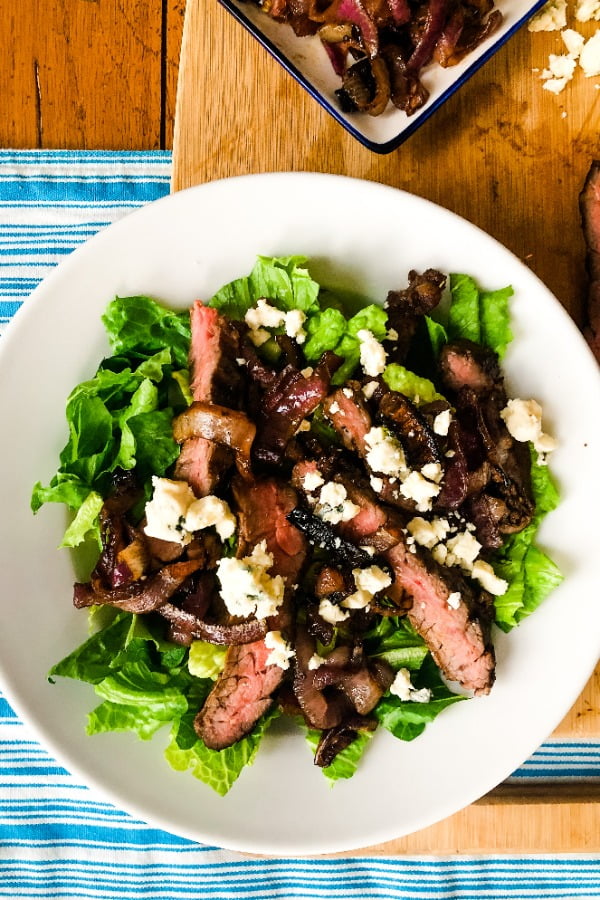 steak salad with blue cheese from recipe by personal chef amycaseycooks