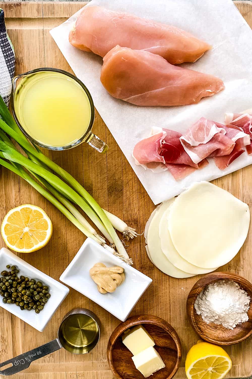 chicken breasts, prosciutto, provolone cheese