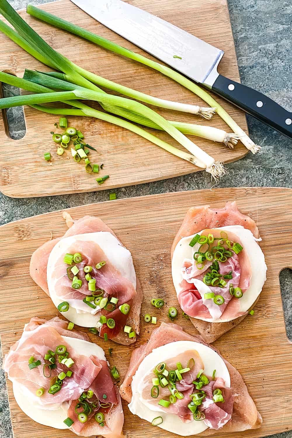 chicken stuffed with provolone and prosciutto
