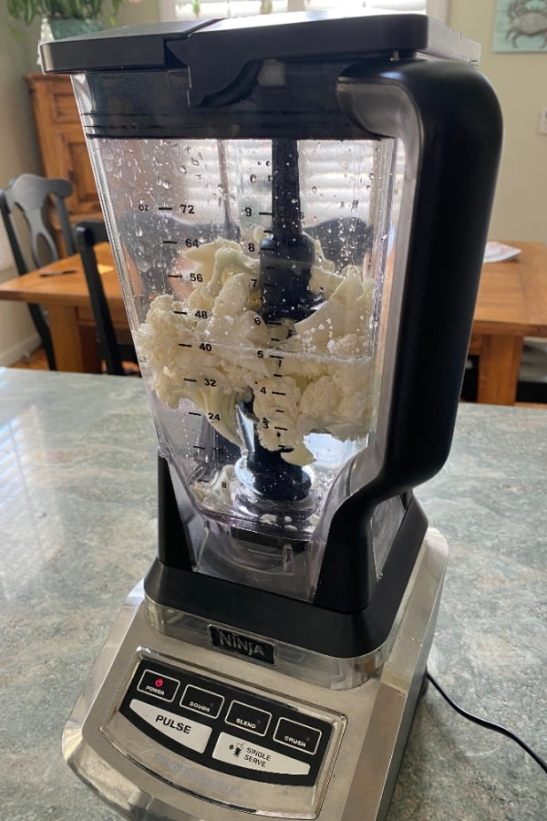 use a blender to easily make cauliflower rice
