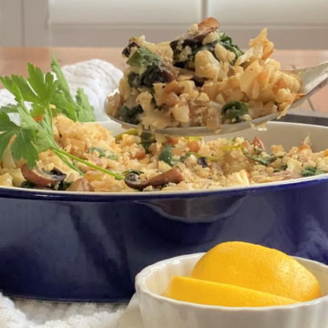 cauliflower rice pilaf
