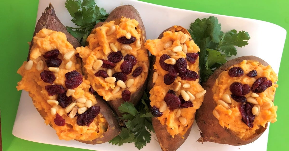 Vegan Stuffed Coconut Sweet Potatoes