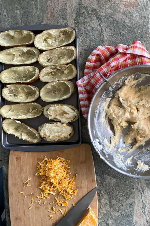 filling potatoes