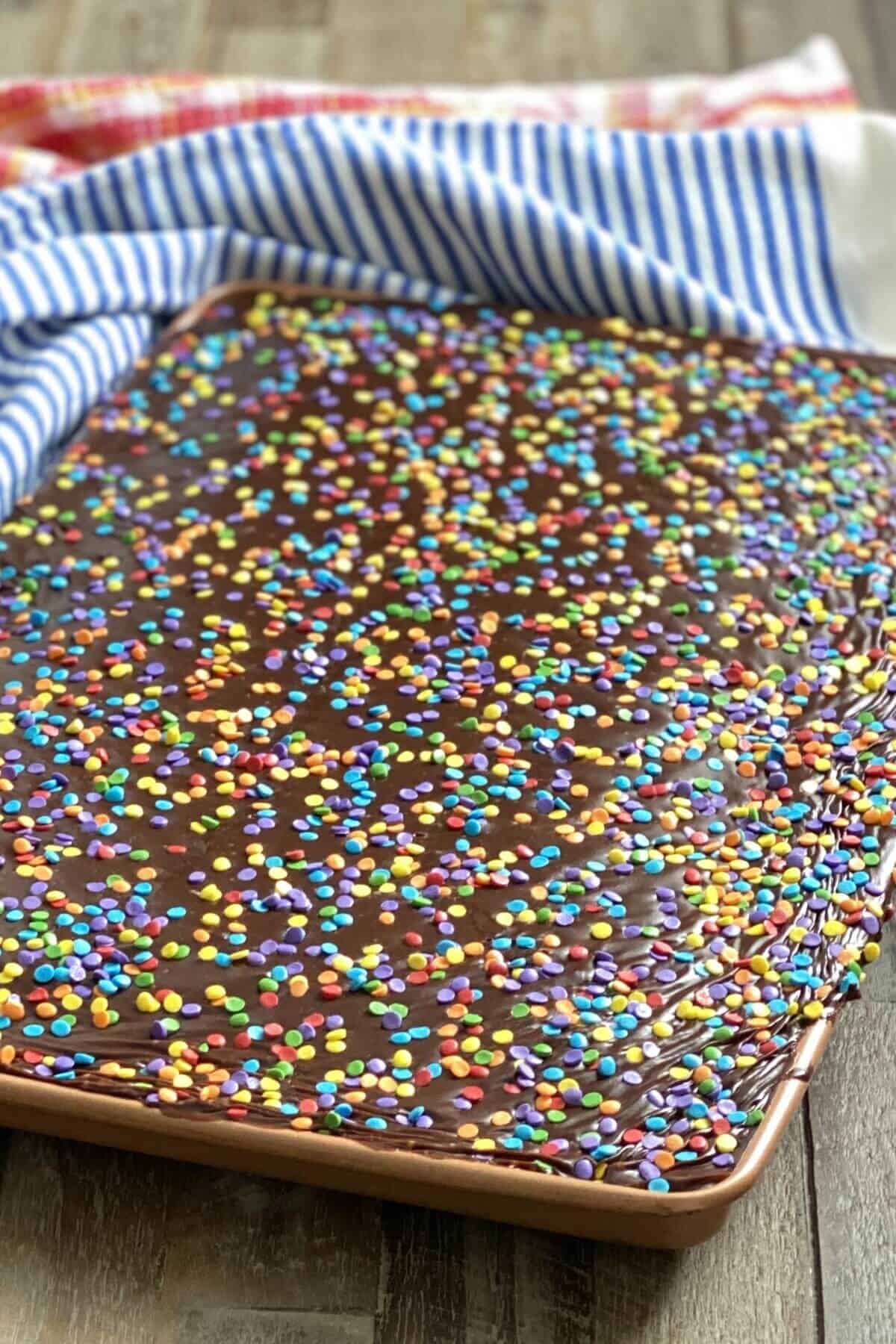 a whole Texas sheet cake.
