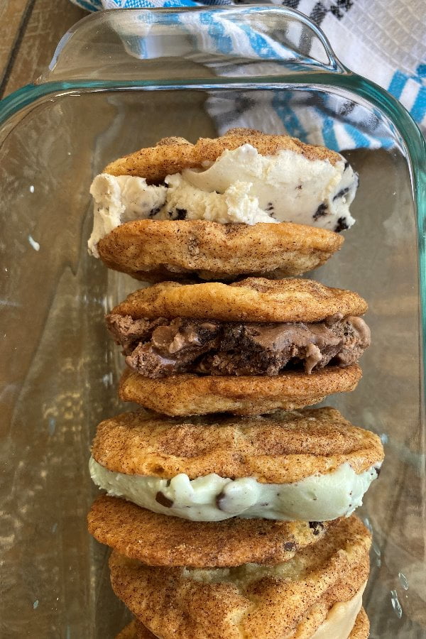 cookie ice cream sandwiches
