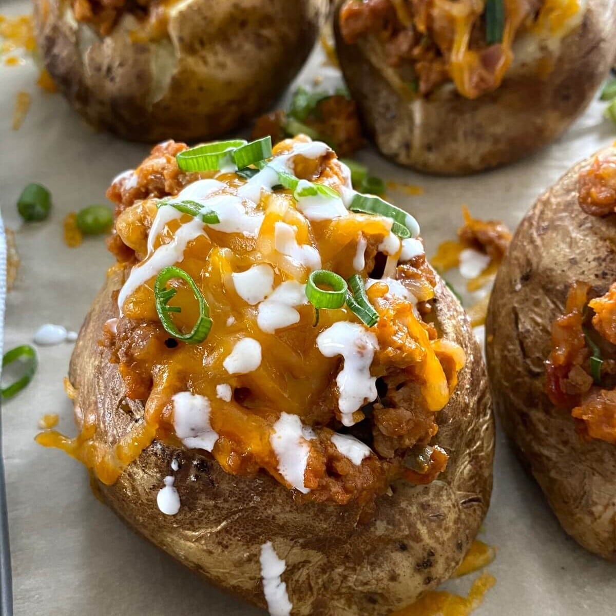 Turkey Sloppy Joe Baked Potatoes