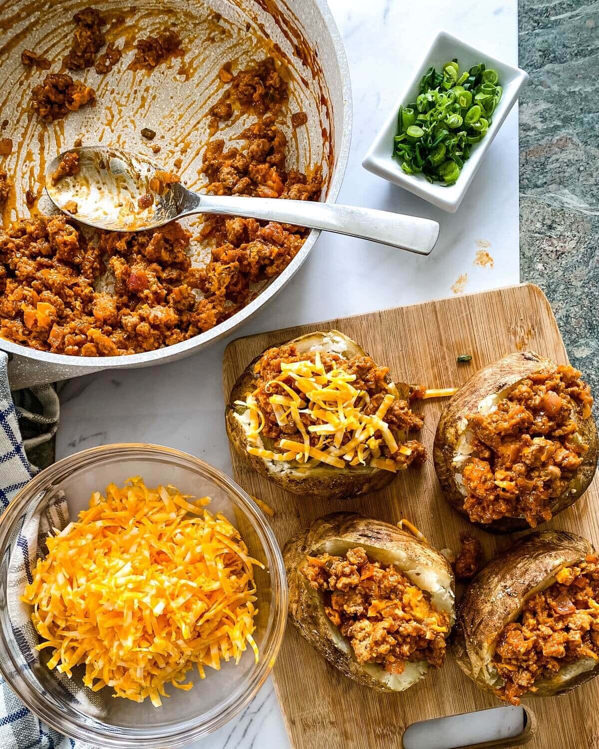 stuffed sloppy joe baked potatoes.