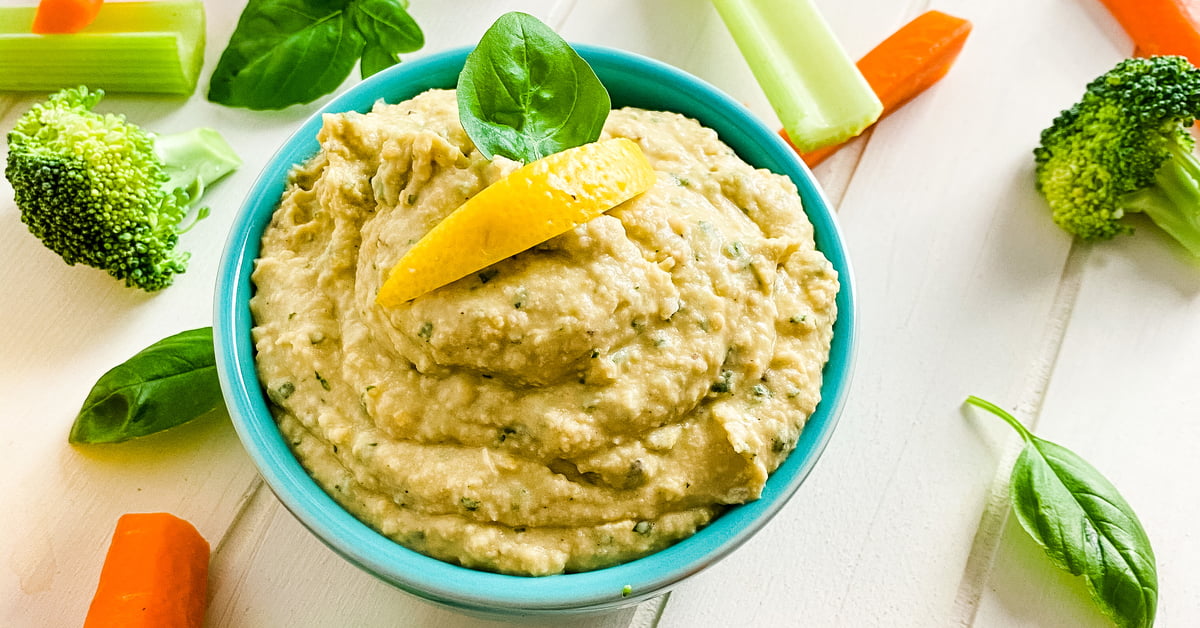 Garden Fresh Basil Hummus