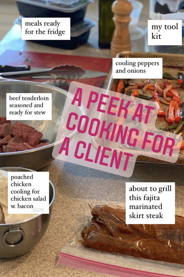 a peek at cooking for a personal chef client of amycaseycooks