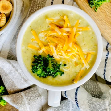 cup of broccoli and cheese soup