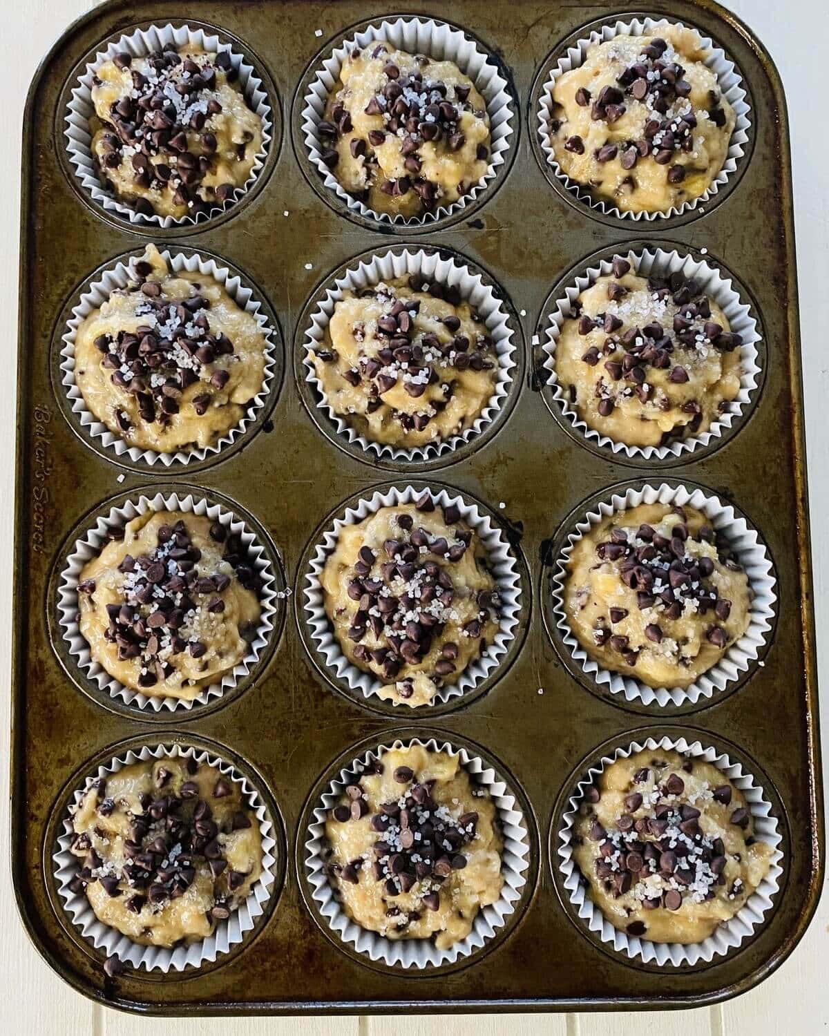 unbaked dairy free banana muffins.