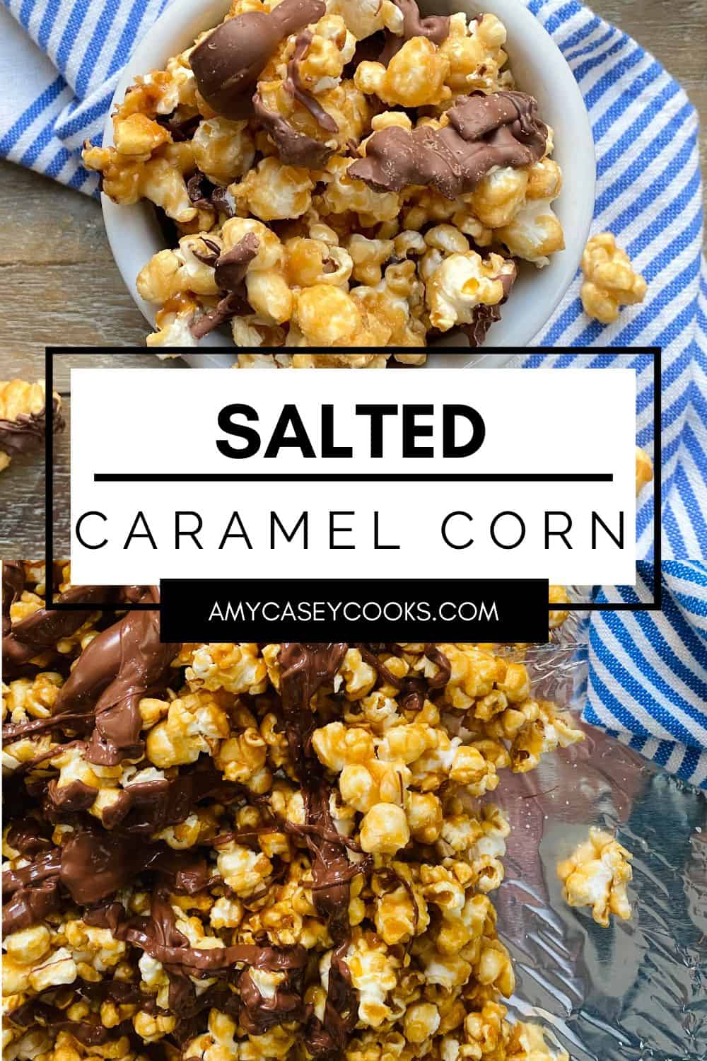 Homemade Salted Caramel Popcorn.