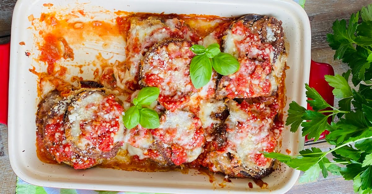 Oven Fried and Baked Eggplant Parmesan