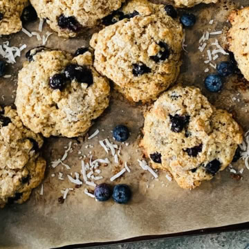 baking sheet with scones