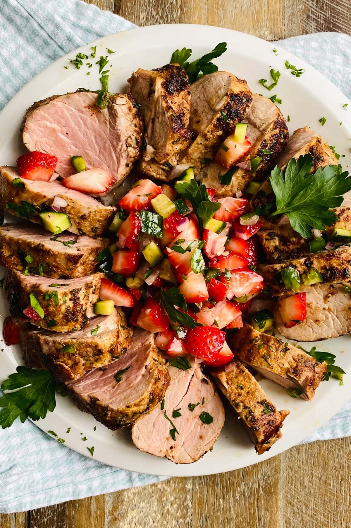 roasted pork tenderloin with strawberry salsa