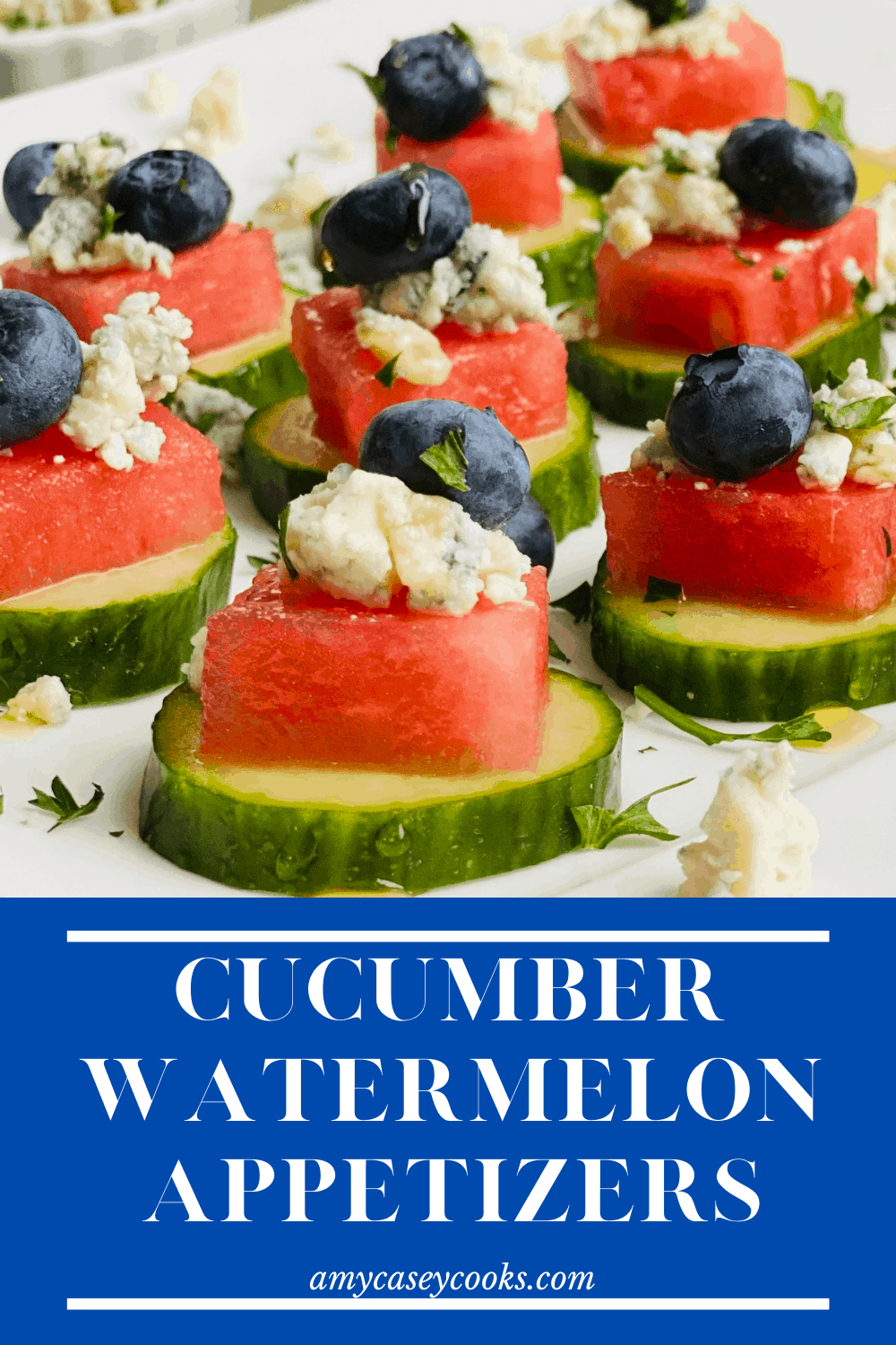 summer snacks with melon and cucumber