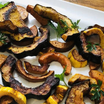 Roasted Fall Squash with cinnamon