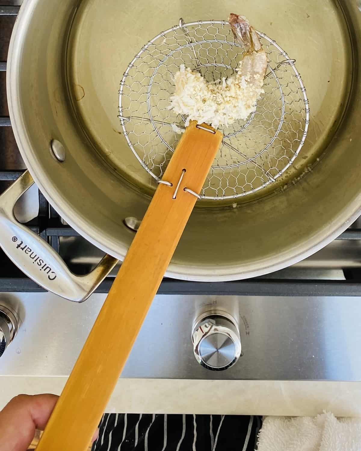 frying coconut shrimp
