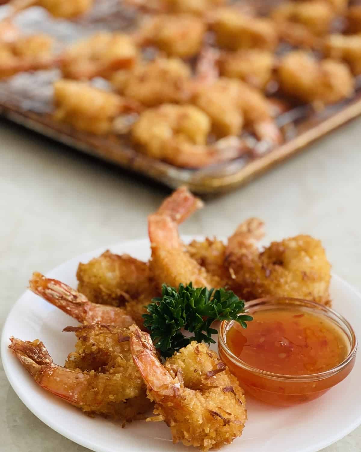 coconut shrimp on a plate