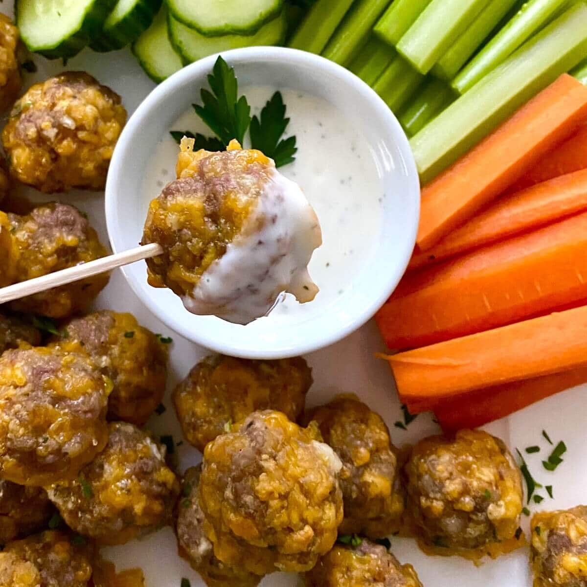 Grandma's Sausage Cheese Balls {with Bisquick}