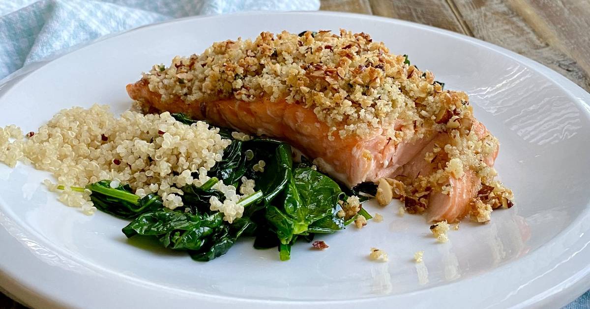 Pecan Crusted Salmon with Honey Mustard