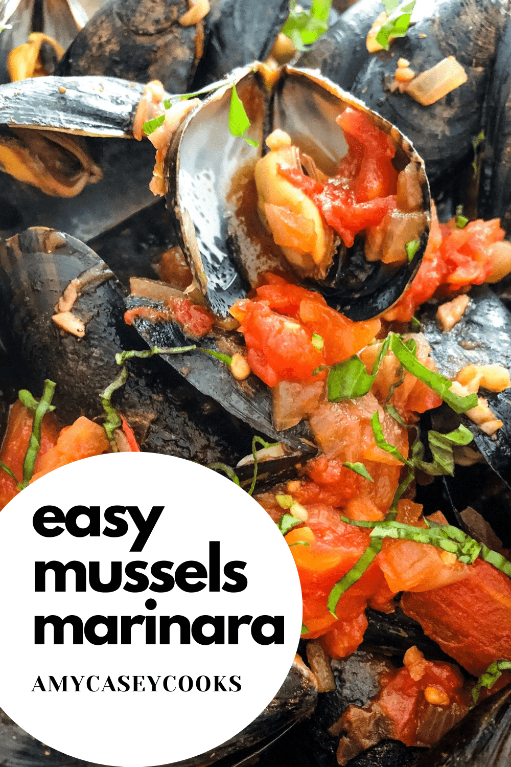 mussels cooked in a homemade marinara