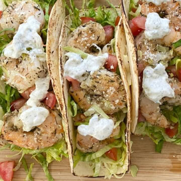 shrimp tacos recipe with tzatziki sauce