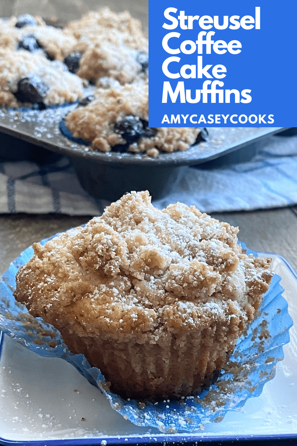 A single streusel topped muffin.