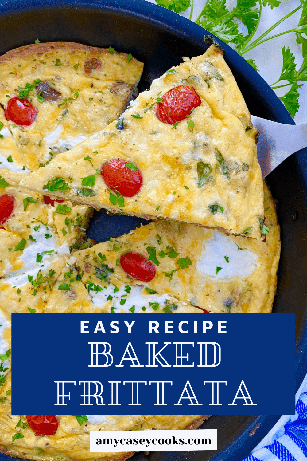 slice of baked frittata