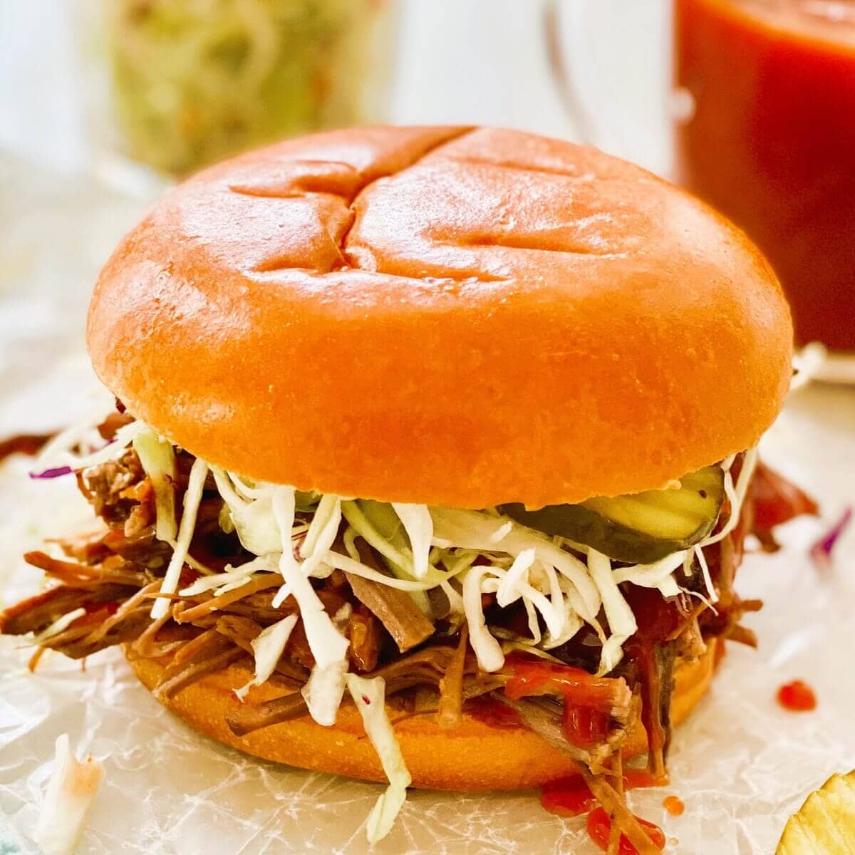 Beef Brisket Sandwich {Instant Pot}