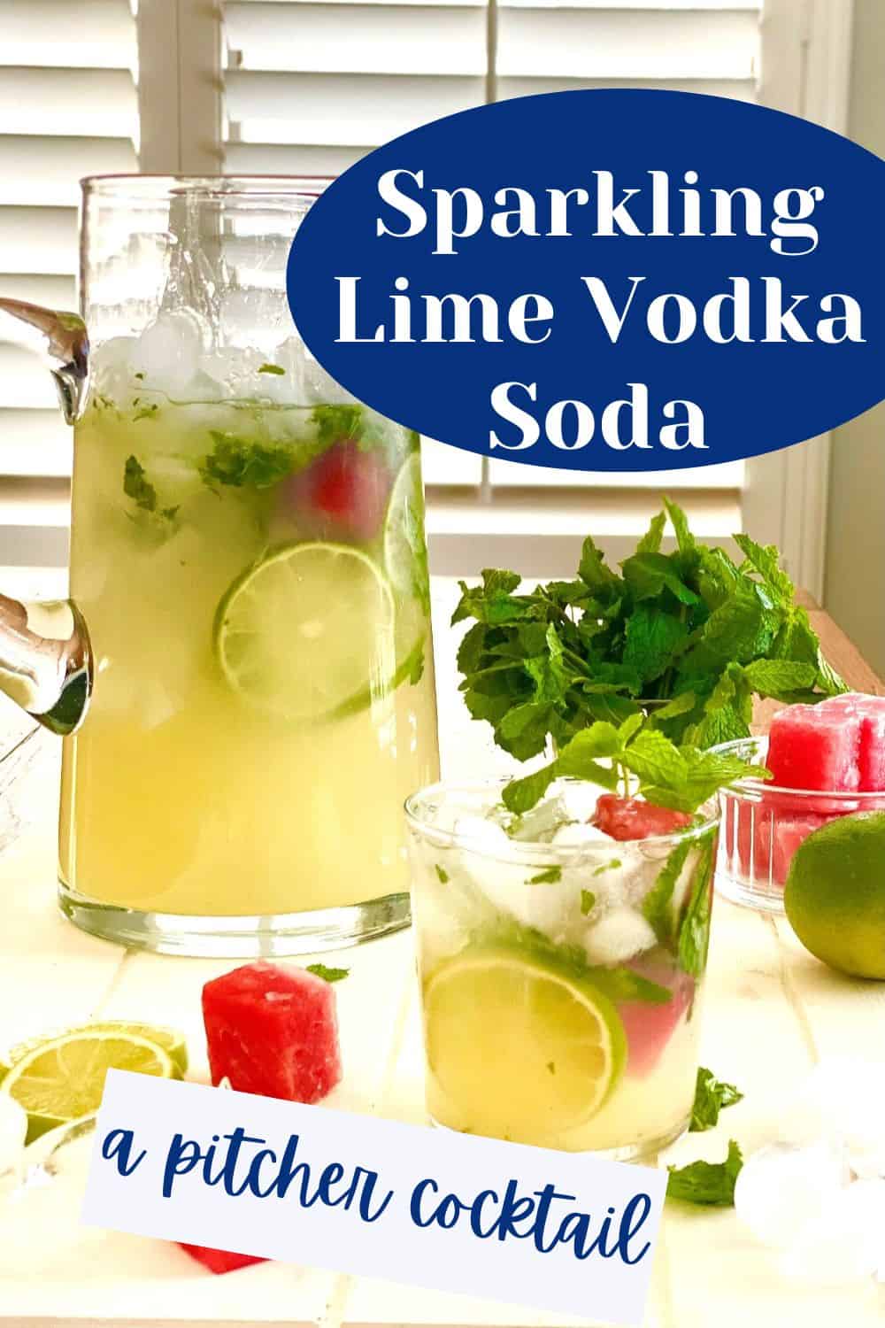 A pitcher drink with limeade, vodka and club soda.