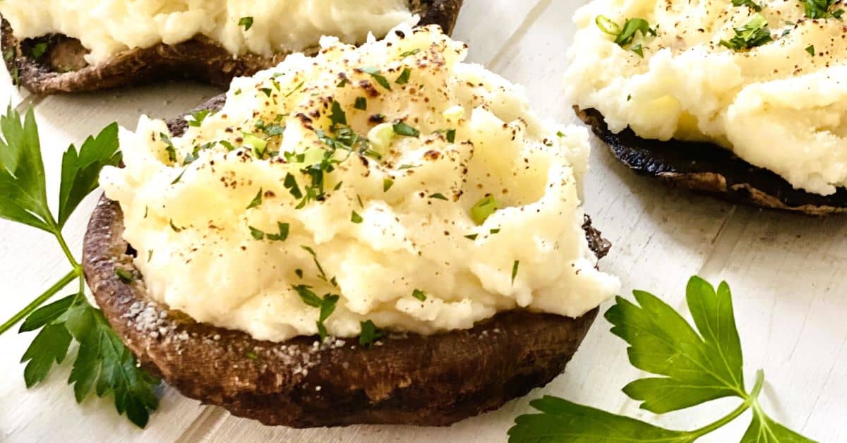 Stuffed Portobello Mushrooms with Mashed Potatoes