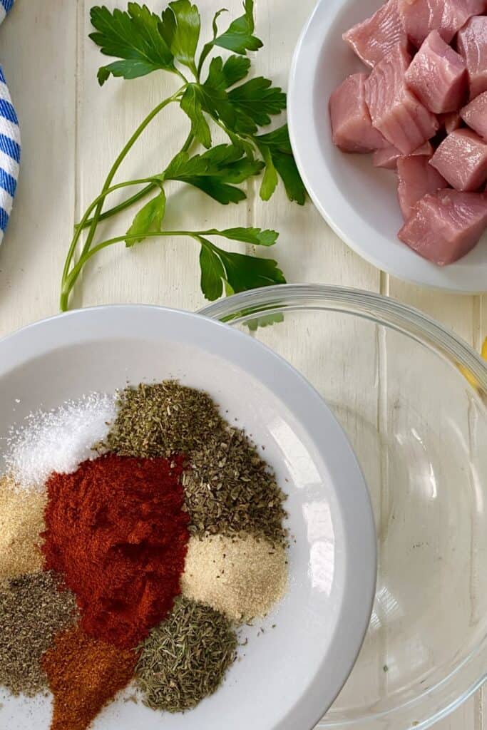 A spice blend for blackening fresh tuna.